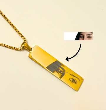 Personalised Engraved Eye Necklace