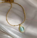 Aqua Aura Pendant for Women - Ribbon of summer