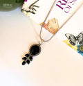 black locket for girls - Ribbon of summer