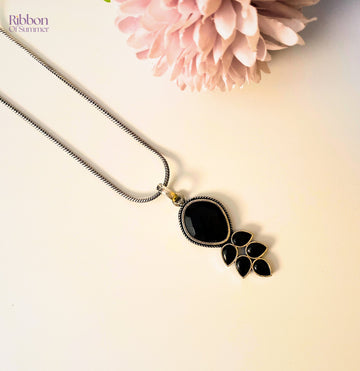 black locket for girls - Ribbon of summer