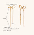 Bow drop earrings for women - Ribbon of summer