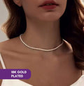 Classic choker for women - Ribbon of summer