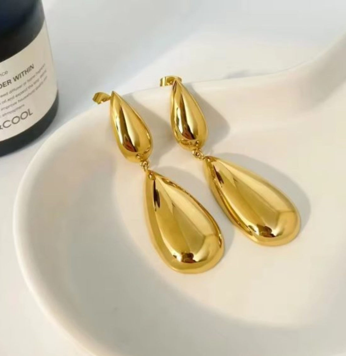 Classy droplet earrings for girls - Ribbon of summer