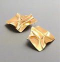 Crumpled stud earrings for girls - Ribbon of summer