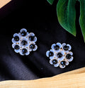 Cute black flower earrings - Ribbon of summer