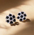 Cute black flower earrings - Ribbon of summer