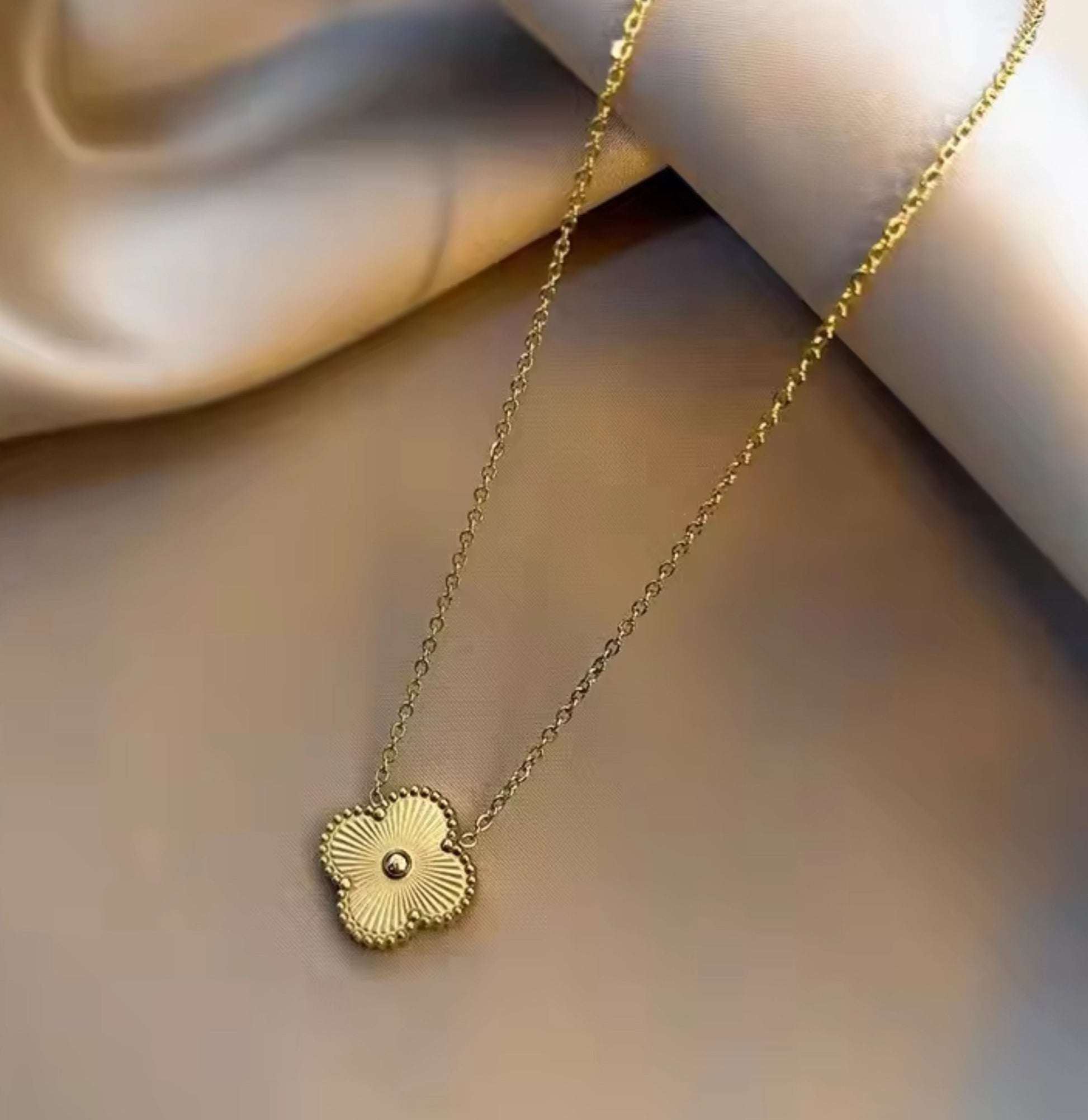 Cute clover necklace for women - Ribbon of summer