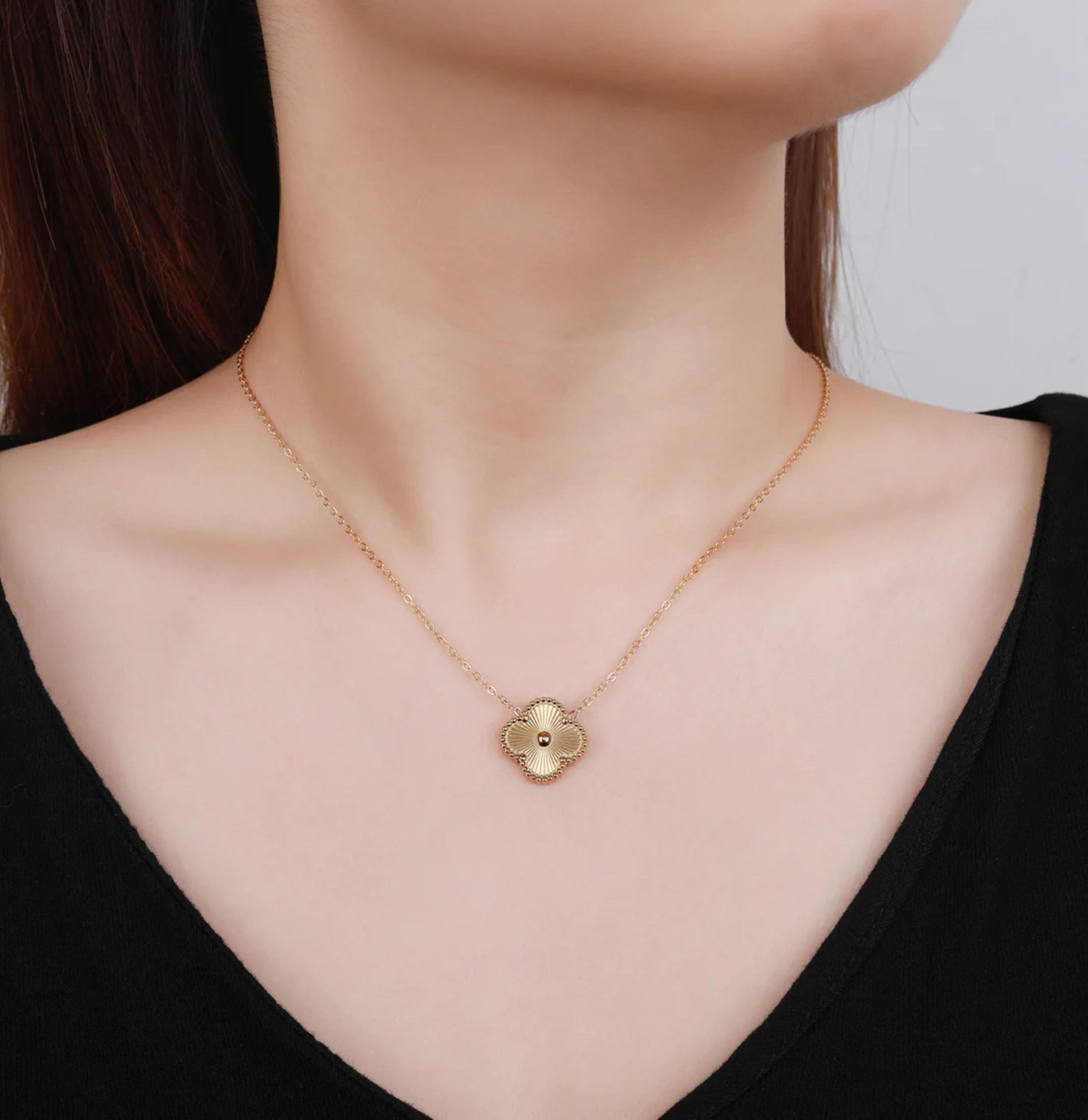 Cute clover necklace for women - Ribbon of summer