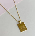 Dainty affirmation necklace for women - Ribbon of summer