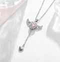 Dainty Angel heart pendant - Ribbon of summer