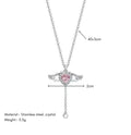 Dainty Angel heart pendant - Ribbon of summer