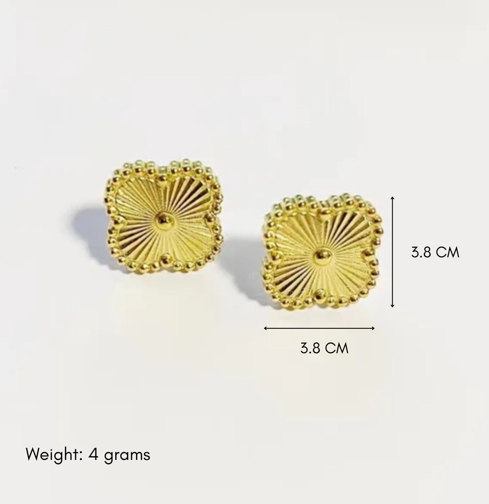 Dainty Clover stud earrings - Ribbon of summer