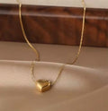 Dainty heart necklace for women - Ribbon of summer