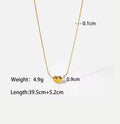 Dainty heart necklace for women - Ribbon of summer