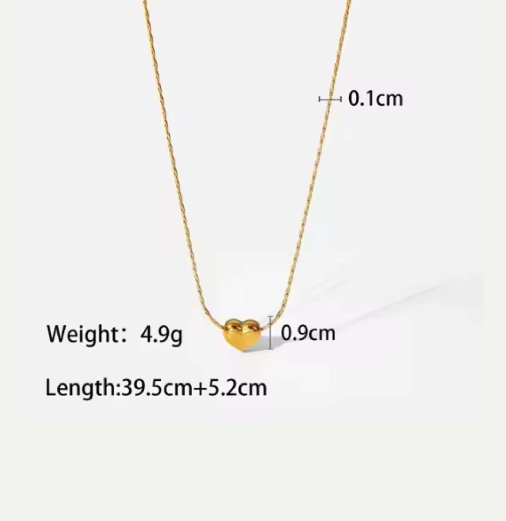 Dainty heart necklace for women - Ribbon of summer