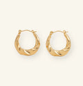 Dainty hoop earrings for women - Ribbon of summer