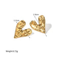 Elegant heart stud earrings for women - Ribbon of summer