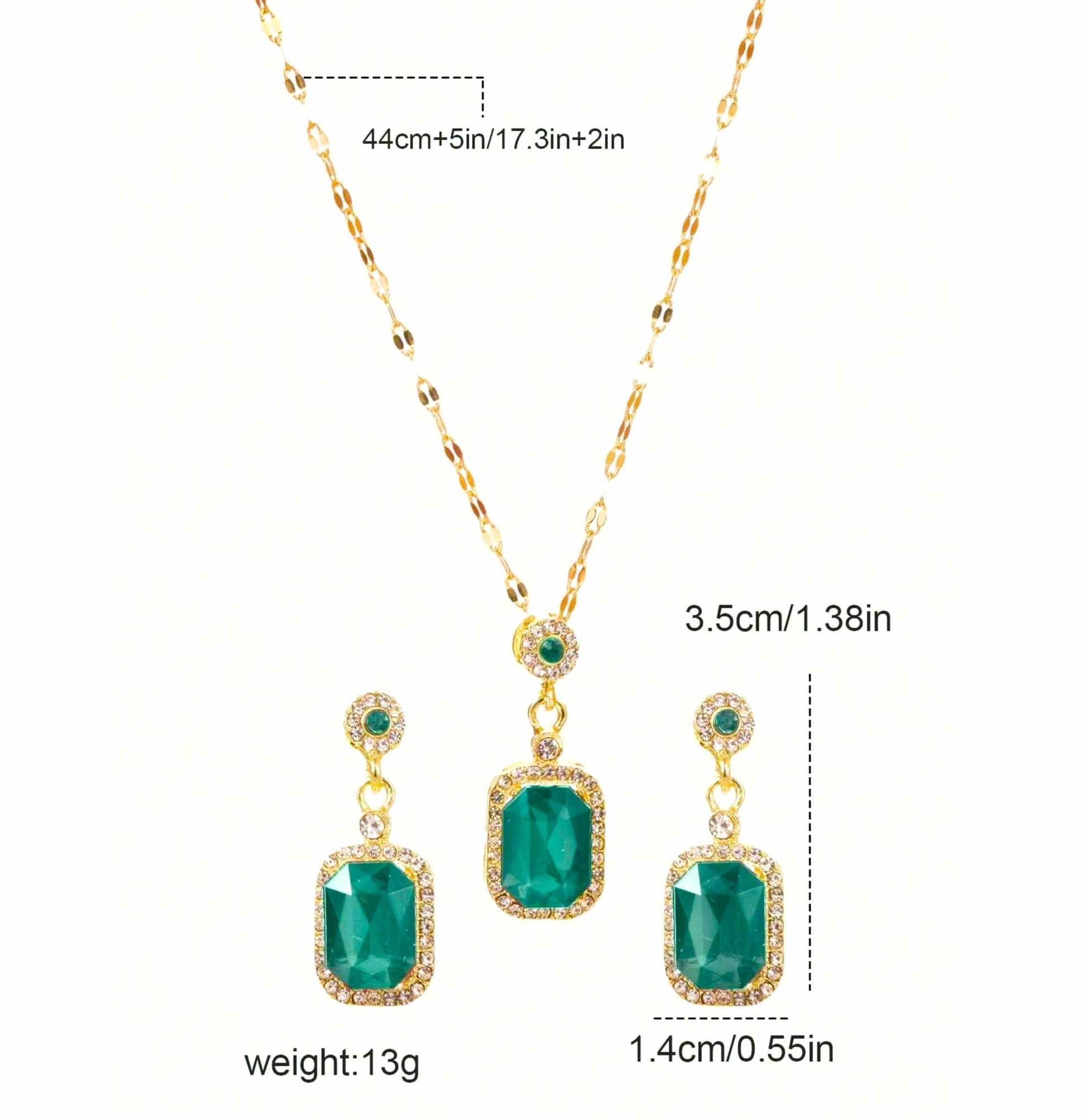 Emerald Green Jewellery Set - Ribbon of summer