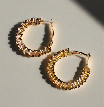 gold hoop earrings for women - Ribbon of summer