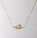 Heart knot dainty necklace - Ribbon of summer