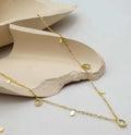 Minimal water drop necklace for women - Ribbon of summer