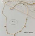 Minimal water drop necklace for women - Ribbon of summer