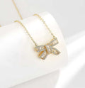 Princess bow minimal necklace - Ribbon of summer