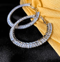 Silver hoop earrings for women - Ribbon of summer