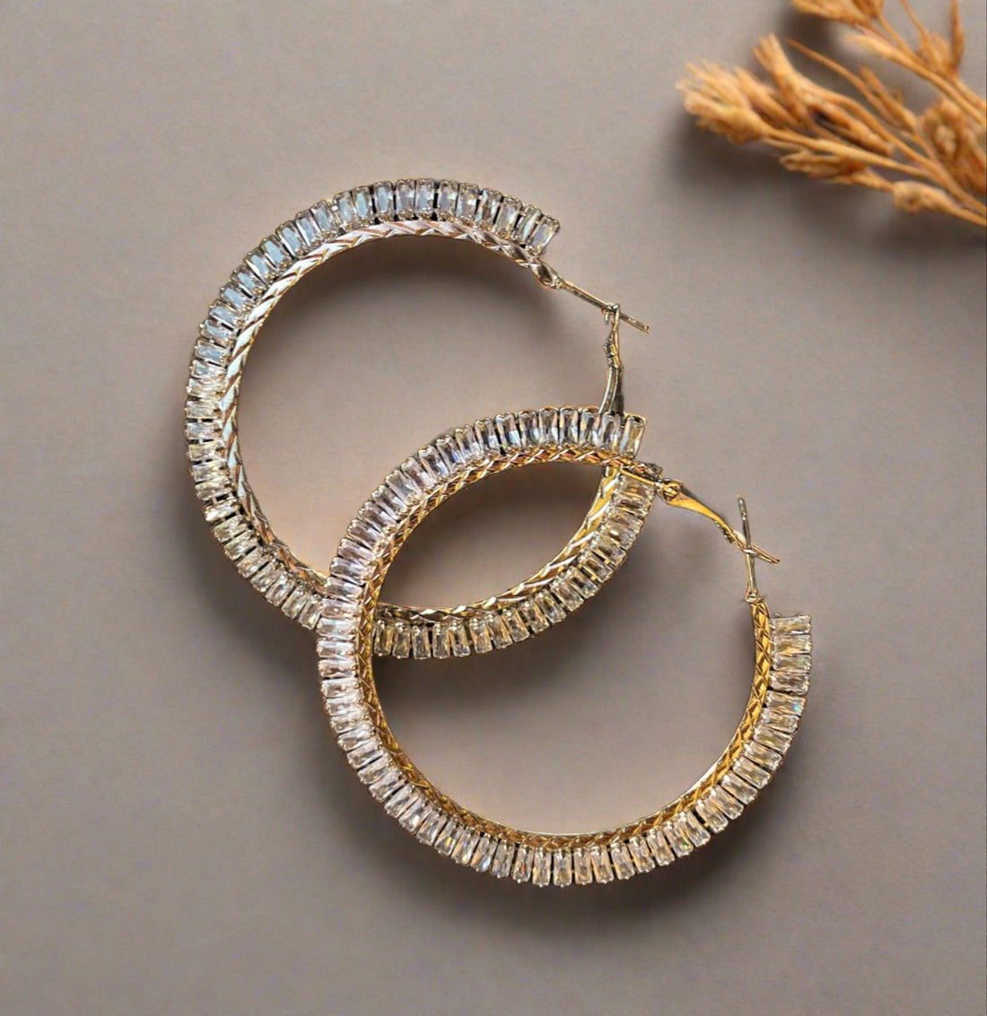 Silver hoop earrings for women - Ribbon of summer