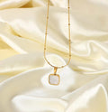 White angel dainty necklace - Ribbon of summer